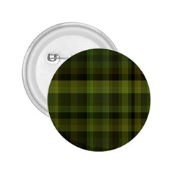 Army Green Color Plaid 2 25  Buttons by SpinnyChairDesigns