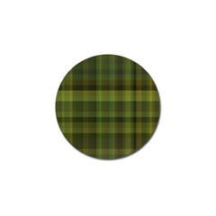 Army Green Color Plaid Golf Ball Marker (10 Pack) by SpinnyChairDesigns