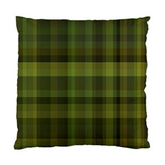 Army Green Color Plaid Standard Cushion Case (two Sides) by SpinnyChairDesigns