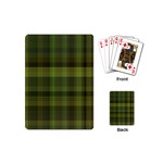 Army Green Color Plaid Playing Cards Single Design (Mini) Back