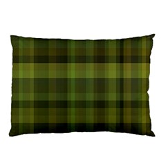 Army Green Color Plaid Pillow Case (two Sides) by SpinnyChairDesigns