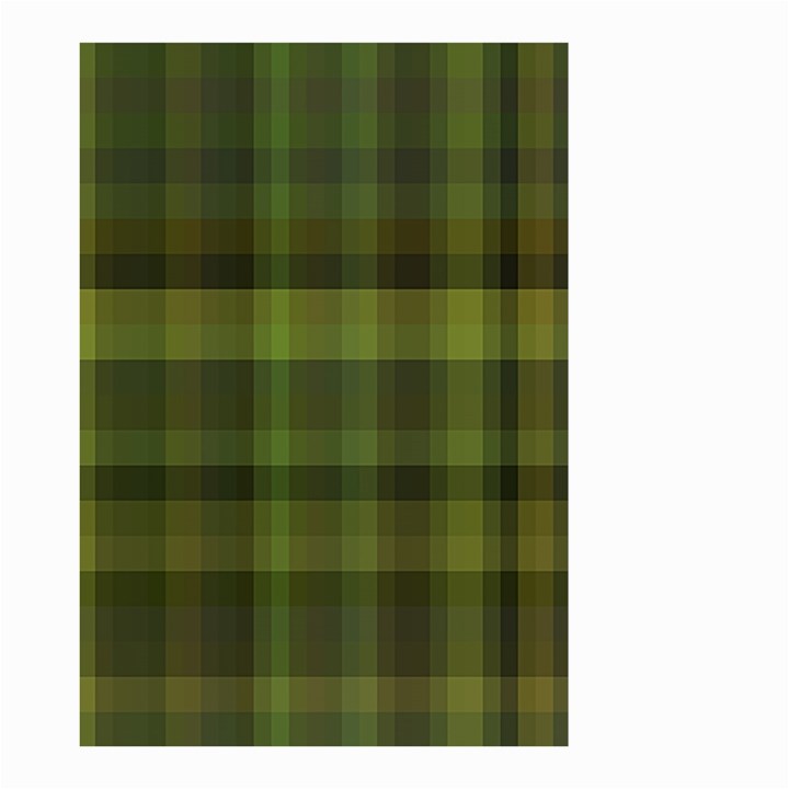 Army Green Color Plaid Small Garden Flag (Two Sides)