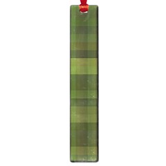 Army Green Color Plaid Large Book Marks by SpinnyChairDesigns