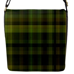 Army Green Color Plaid Flap Closure Messenger Bag (s) by SpinnyChairDesigns