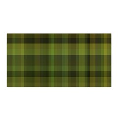 Army Green Color Plaid Satin Wrap by SpinnyChairDesigns