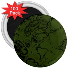 Amy Green Color Grunge 3  Magnets (100 Pack) by SpinnyChairDesigns