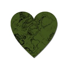 Amy Green Color Grunge Heart Magnet by SpinnyChairDesigns