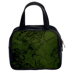 Amy Green Color Grunge Classic Handbag (two Sides) by SpinnyChairDesigns