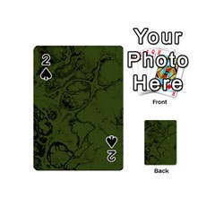 Amy Green Color Grunge Playing Cards 54 Designs (mini) by SpinnyChairDesigns