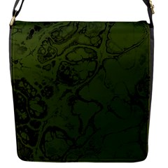 Amy Green Color Grunge Flap Closure Messenger Bag (s) by SpinnyChairDesigns