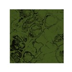 Amy Green Color Grunge Small Satin Scarf (Square) Front