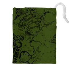 Amy Green Color Grunge Drawstring Pouch (4xl) by SpinnyChairDesigns