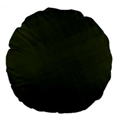 Army Green Color Texture Large 18  Premium Round Cushions