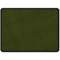 Army Green Color Texture Double Sided Fleece Blanket (Large) 