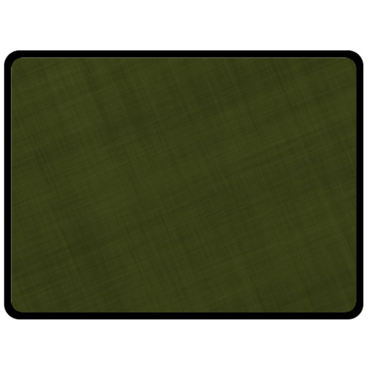 Army Green Color Texture Double Sided Fleece Blanket (Large) 