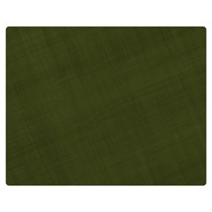 Army Green Color Texture Double Sided Flano Blanket (Medium) 