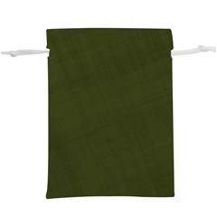 Army Green Color Texture  Lightweight Drawstring Pouch (xl) by SpinnyChairDesigns