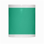 True Biscay Green Solid Color White Mugs Center