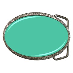 True Biscay Green Solid Color Belt Buckles by SpinnyChairDesigns