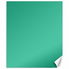 True Biscay Green Solid Color Canvas 8  X 10  by SpinnyChairDesigns