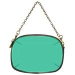 True Biscay Green Solid Color Chain Purse (Two Sides) Front