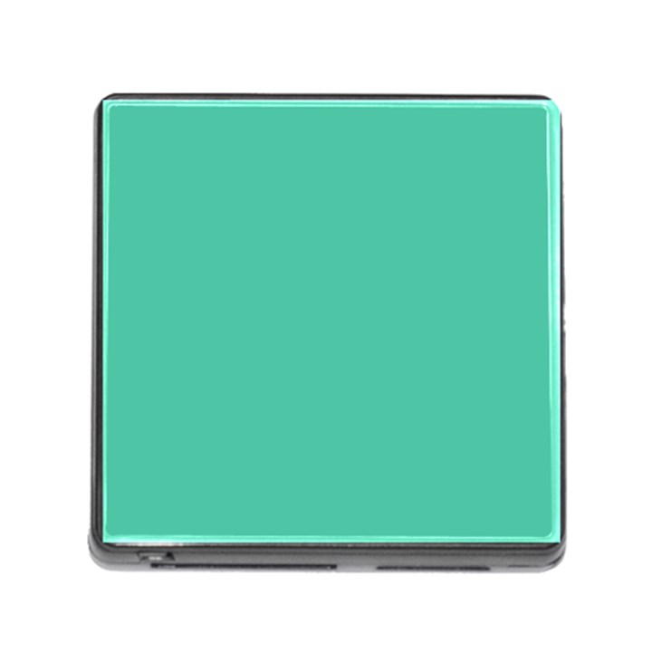 True Biscay Green Solid Color Memory Card Reader (Square 5 Slot)