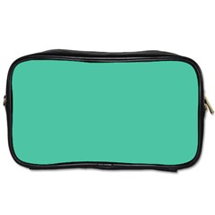 True Biscay Green Solid Color Toiletries Bag (one Side) by SpinnyChairDesigns