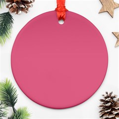 True Blush Pink Color Ornament (round) by SpinnyChairDesigns