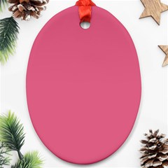 True Blush Pink Color Ornament (oval) by SpinnyChairDesigns