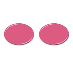 True Blush Pink Color Cufflinks (oval) by SpinnyChairDesigns