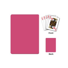 True Blush Pink Color Playing Cards Single Design (mini) by SpinnyChairDesigns