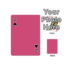 True Blush Pink Color Playing Cards 54 Designs (mini) by SpinnyChairDesigns