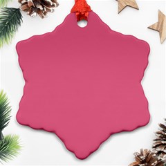 True Blush Pink Color Ornament (snowflake) by SpinnyChairDesigns