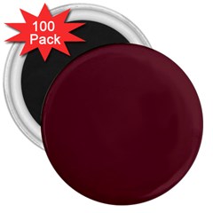 True Burgundy Color 3  Magnets (100 Pack) by SpinnyChairDesigns