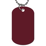 True Burgundy Color Dog Tag (Two Sides) Front