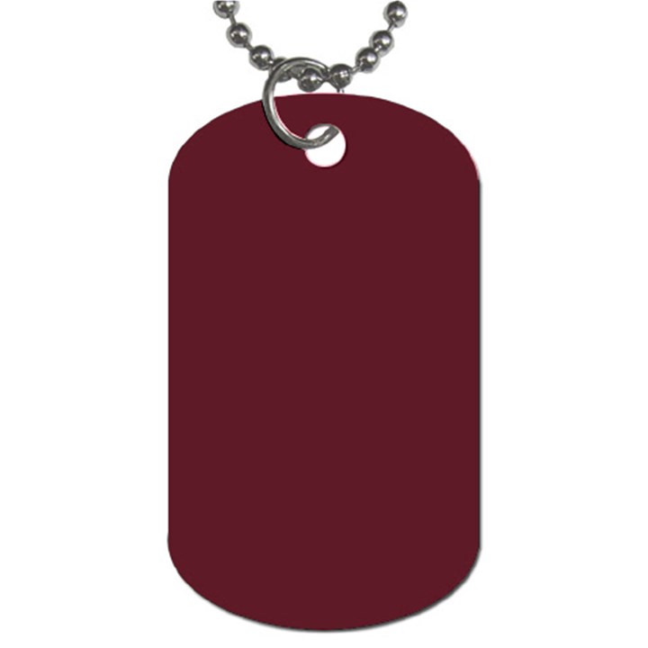 True Burgundy Color Dog Tag (Two Sides)