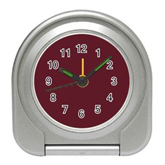 True Burgundy Color Travel Alarm Clock by SpinnyChairDesigns