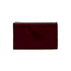 True Burgundy Color Cosmetic Bag (small) by SpinnyChairDesigns