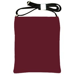 True Burgundy Color Shoulder Sling Bag by SpinnyChairDesigns