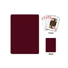 True Burgundy Color Playing Cards Single Design (mini) by SpinnyChairDesigns