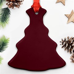 True Burgundy Color Ornament (christmas Tree)  by SpinnyChairDesigns