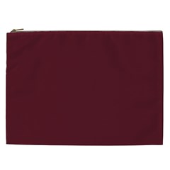 True Burgundy Color Cosmetic Bag (xxl) by SpinnyChairDesigns