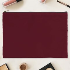 True Burgundy Color Cosmetic Bag (xxxl) by SpinnyChairDesigns