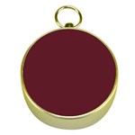 True Burgundy Color Gold Compasses Front