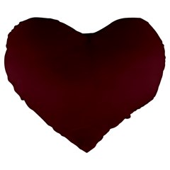 True Burgundy Color Large 19  Premium Flano Heart Shape Cushions by SpinnyChairDesigns