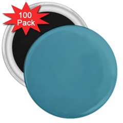 True Cadet Blue Teal Color 3  Magnets (100 Pack) by SpinnyChairDesigns