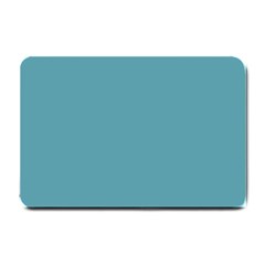 True Cadet Blue Teal Color Small Doormat  by SpinnyChairDesigns