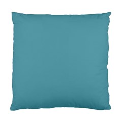 True Cadet Blue Teal Color Standard Cushion Case (two Sides) by SpinnyChairDesigns