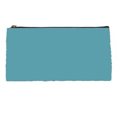 True Cadet Blue Teal Color Pencil Case by SpinnyChairDesigns