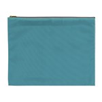 True Cadet Blue Teal Color Cosmetic Bag (XL) Front